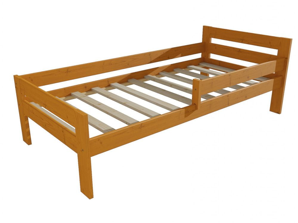 eoshop Detská posteľ M 009 NEW* so zábranou (Rozmer: 70 x 160 cm, Farba dreva: morenie jelša)